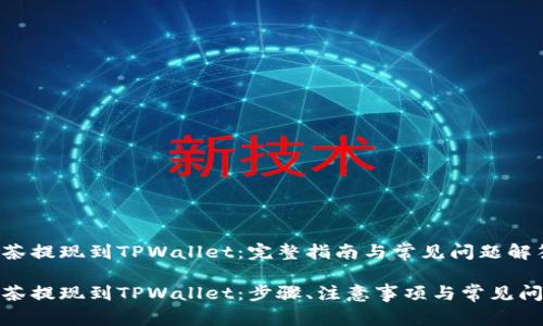 抹茶提现到TPWallet：完整指南与常见问题解答

抹茶提现到TPWallet：步骤、注意事项与常见问题
